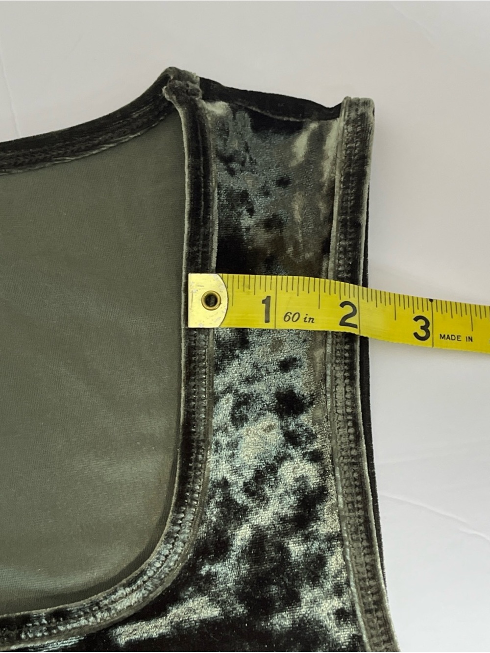 Green Crushed Velvet Tank Bodysuit Lou & Grey Sz M Forest Fairy Festival Boho - Picture 6 of 13